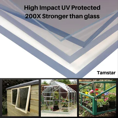 £14.99 • Buy Clear Polycarbonate Sheet Palram Solid Plastic Greenhouse Shed Window Panel 2mm