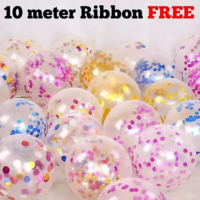 Confetti Balloons 20 Pack Latex 12  Helium Birthday Party Wedding Balons Decor • £11.39
