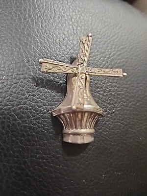 Vintage Sterling Silver Pin  Windmill Brooch By Lang Signed Moving Parts • $19.99