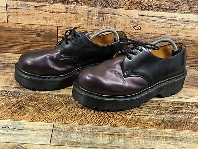 Vintage Dr. Doc Martens Men's US 10 / Women's US 11 Platform Black/Purple Shoes • $99.99