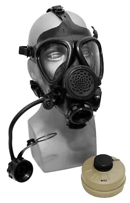 Authentic Israeli Military M-15 Gas Mask W/40mm NATO W/ Straw Black NBC Adult Sz • $129.99