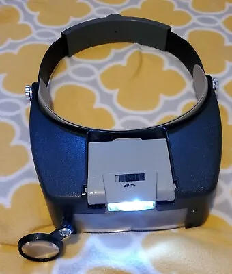 Craft Cross Stitch  Magnifier Headband Headset LED Head Lamp • $20