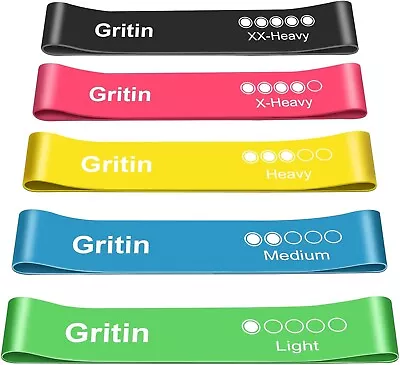 Resistance Bands [Set Of 5] Skin-Friendly Resistance Fitness Exercise Loop Band • $19.75