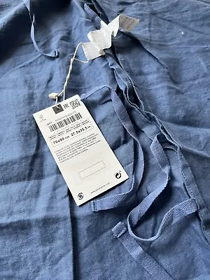 Zara Home Washed Blue Linnen Pillowcase 70x90cm • £24.99
