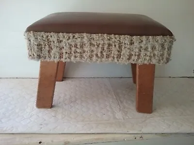 Mid-Century VINTAGE 60s  FOOTSTOOL Retro Foot Stool Rest • $27.85