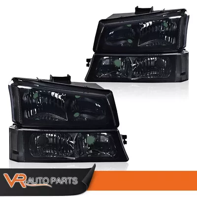 Clear Corner Headlights Black & Signal Bumper Lamp Fit For 03-07 Chevy Silverado • $55.80