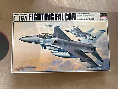 Large Hasegawa General Dynanics F-16a Fighting Falcon  Jet Model Kit 1/32 #1202 • £79.99