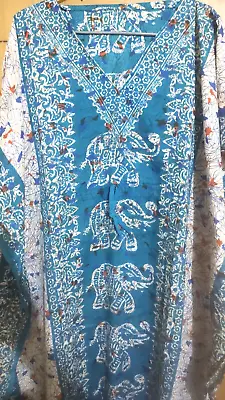 $14.88 • Buy Women Plus Size Loose Kaftan Tunic Dress Hippy Kimono Sleeve Caftan Tunic Tops