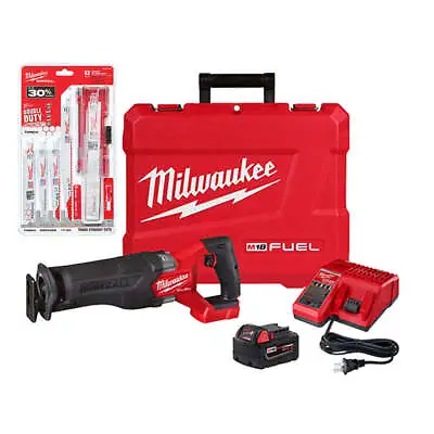 Milwaukee 2821-21SZ M18 FUEL 18V SAWZALL Reciprocating Kit W/ 12 SAWZALL Blades • $246.99