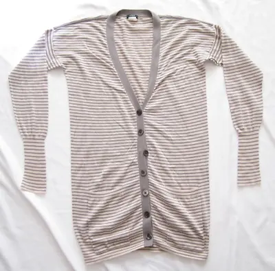 Women's J Crew  Buttons Stripes Cotton Cardigan Sweater Size Small (WS5) • $14.97