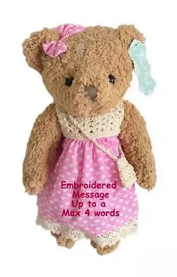 £19.99 • Buy Personalised Jointed Teddy Bear Baby Birthday Flower Girl Christening Bridesmaid