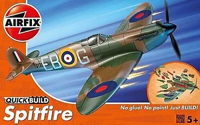 Airfix Spitfire Fighter - Quick Build - Snap Tite Plastic Model Aircraft Kit • $20.47