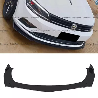 For Volkswagen Golf MK5 MK6 MK7 Front Bumper Lip Spoiler Splitter Glossy Black • $47.50