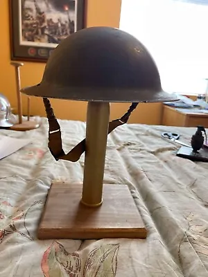 World War One Or Two US Army Helmet W/stand Trench Art Great Condition • $45