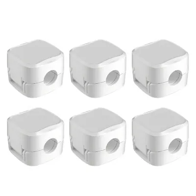 6x Magnetic Cable Clips Self-Adhesive Cord Organizer Holder Desk Cables Fixed • £5.53