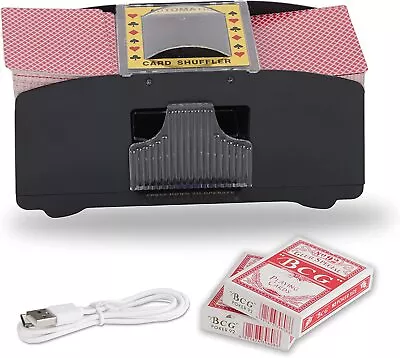 SandT Collection Automatic Card Shuffler Battery Operated 2 Deck Dealer Machine • $16.99