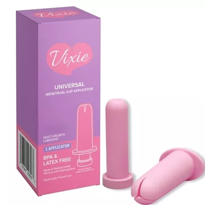 Universal Menstrual Cup Applicator Vixie Rose Quartz (pink) • $13.99