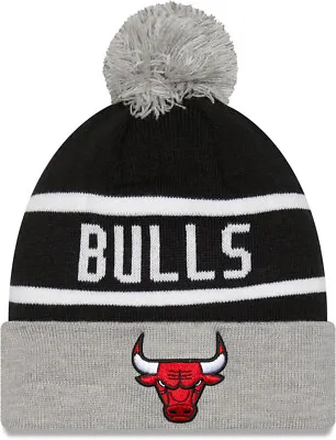 Chicago Bulls New Era NBA Team Jake Cuff Bobble Hat • £13.99