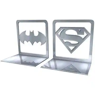 Set Of DC Comics Metal Bookends Superman / Batman • $32.70