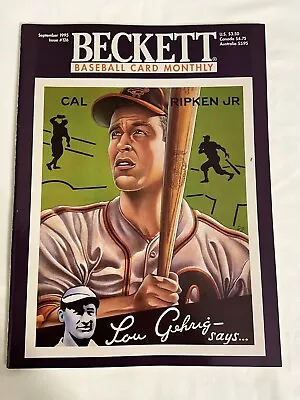 Lou Gehrig/Cal Ripken Jr Cover Beckett Baseball Monthly Sept 1995 Issue 126 • $8.55