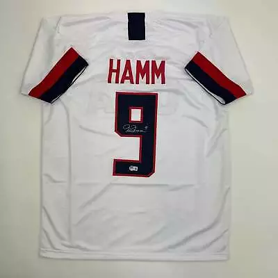 Autographed/Signed Mia Hamm White Team United States World Cup Jersey BAS COA • $179.99