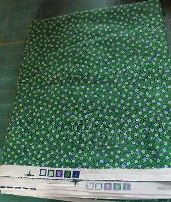 Small Green Floral By Judy Martin For Quilting Treasures Quilt Fabric 45  OOP • $8