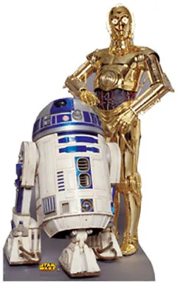 Star Wars R2-d2 And & C-3po C-3p0 Lifesize Cardboard Standup Standee Cutout Prop • $44.95