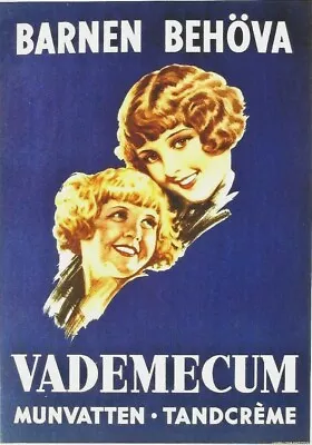 Original Vintage Poster VADEMECUM TOOTHPASTE GIRLS C.1945 • $230