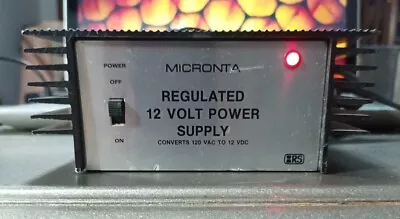 Micronta  Regulated 12 Volt Power Supply Converts 120 VAC To 12 VDC Tested Works • $23