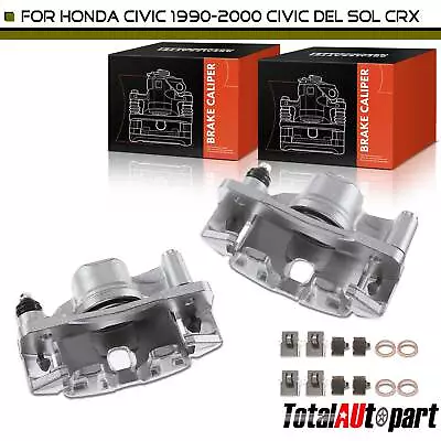 2Pcs Disc Brake Caliper W/ Bracket Front Sides For Honda Civic CRX Civic del Sol • $104.89