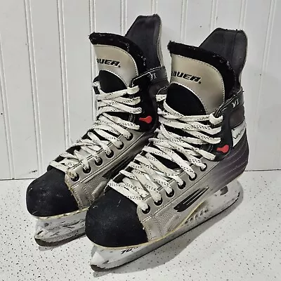 Bauer Vapor VI Winter Ice Hockey Skates Size 9D ADULT Tuuk Blades Black/Gray NHL • $84.44