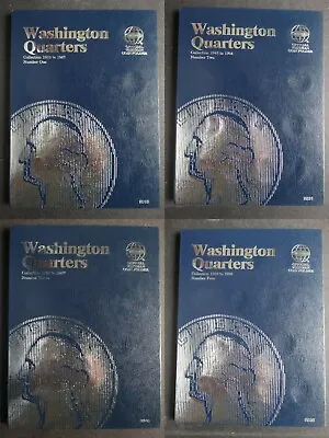 Set Of 4 - Whitman Washington Quarters Coin Folders Number 1-4 1932-1998 Book • $27.95