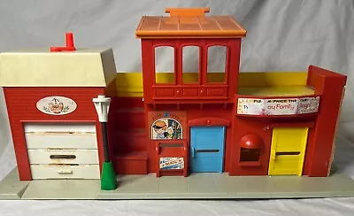 1973 Vintage Fisher Price Little People Play Family Village Main Street Town • $18.95