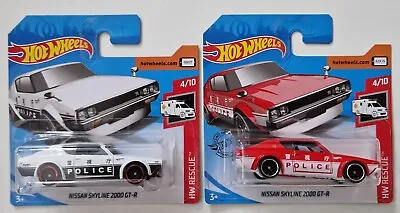 £24.99 • Buy Hot Wheels NISSAN SKYLINE 2000 GT-R Police Cars Red And White