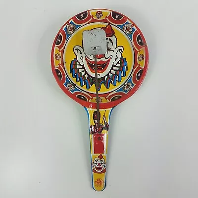 VTG US Metal Toy MFG. CO. Tin Clown Noise Maker Toy Made In USA Halloween • $14.87