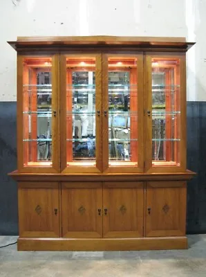 Councill Furniture Biedermeier Style Illuminated China / Display Cabinet • $2495