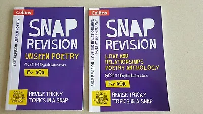 £6.50 • Buy Snap 2 Revision Guides: Unseen Poetry, Love And Relationships Poetry...
