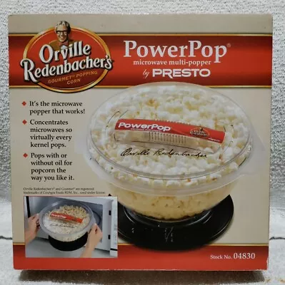 Presto Orville Redenbacher's PowerPop Microwave Multi-Popper In Box 04830 • $17.99