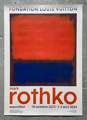 MARK ROTHKO - EXHIBITION POSTER Blue/Red - FONDATION LOUIS VUITTON 2024 • £175