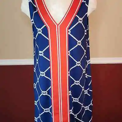 Mud Pie Nautical Print Dress Size L • $16