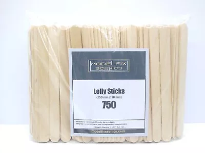 Modelfix Scenics 750 Long Wooden Lolly Sticks 150mm X 10mm For Model Making • £37.79