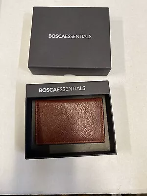 Bosca Old Leather Wallet Calling Card Case Brown Austin • $26.75