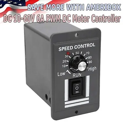 DC 10-60V 6A PWM DC Motor Speed Controller Reversible Switch Regulator Switch  • $10.95