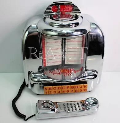 Vintage 50's Style Diner Jukebox Landline Phone Wall Mount Or Desktop • £53.03