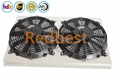 Aluminum Shroud&2*12 Fans Fits 1982-2002 Chevrolet S10 V8 Conversion Models Only • $95