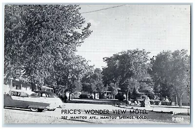 C1905 Price's Wonder View Motel Cars Manitou Springs Colorado CO Postcard • $19.95