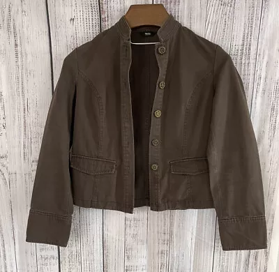 Mossimo Chocolate Brown Cotton Jacket Small Excellent Condition • $10