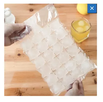 560 Ice Cube Bags Cube Freezer Bags Maker Disposable Clear Fridge Party Plastic • £5.95