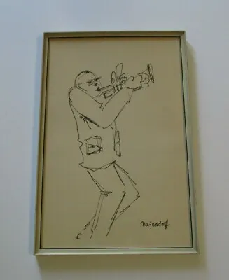 Leo Meiersdorff Original Authentic Ink Drawing Musician Modernist New Orleans  • $770