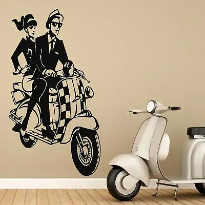 Large Ska Music Walt Jabsco Rude Beat Girl Scooter 2 Tone Specials Wall Sticker • £8.49